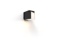 Buitenlamp vierkant zwart warm wit (3000K) Lutec &apos;Cuba&apos; verstelbaar gevel modern - thumbnail