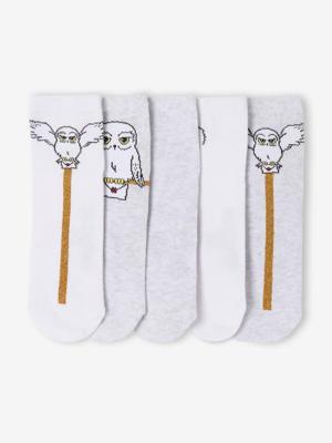 Set van 5 paar kniekousen HARRY POTTER® Glitter Hedwig wit Set van 5 paar kniekousen HARRY POTTER® Glitter Hedwig wit