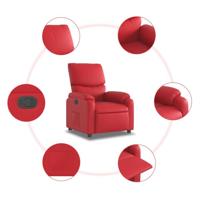 Fauteuil verstelbaar kunstleer rood - thumbnail