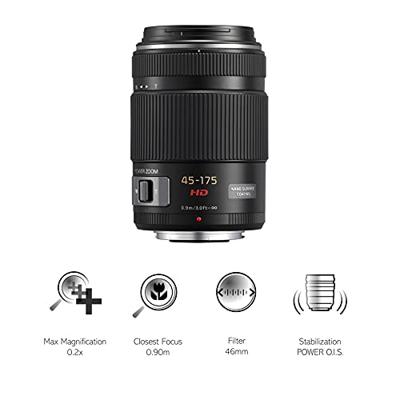 Panasonic MFT 45-175mm F/4-5.6 zwart powerzoom Lumix G X - thumbnail