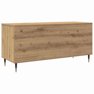 Platenkast met plank artisanaal eikenkleurig 100 x 38 x 48 cm