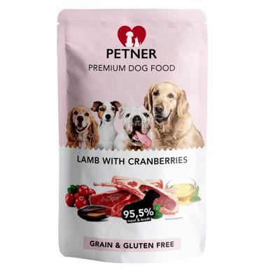PETNER Lamb with cranberries - natvoer voor honden - 500g