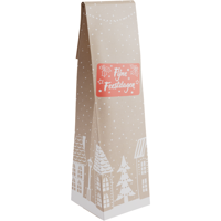 Fleszak | 9.5x41x9.5cm | Huisjes | papier | 100 stuks - thumbnail