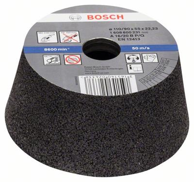 Bosch 1608600231 Schuurkom, conisch-metaal/gietijzer 90 mm, 110 mm, 55 mm, 16 Bosch Power Tools 1 stuk(s) Bosch 1608600231 Schuurkom, conisch-metaal/gietijzer 90 mm, 110 mm, 55 mm, 16 Bosch Power Tools 1 stuk(s)