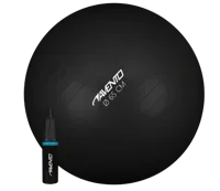 Avento fitnessbal 65 cm PVC zwart 2-delig - thumbnail