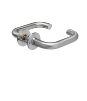 Lips ARR8211 Beslag rond rozet | rond | krukmodel 10 | geborsteld RVS | deurdikte 40mm en 54mm. - 10020969 - thumbnail