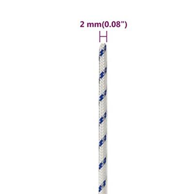 VidaXL Boottouw 2 mm 250 m polypropyleen wit VidaXL Boottouw 2 mm 250 m polypropyleen wit