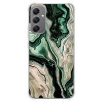 Samsung Galaxy A34 shockproof hoesje - Green waves - thumbnail