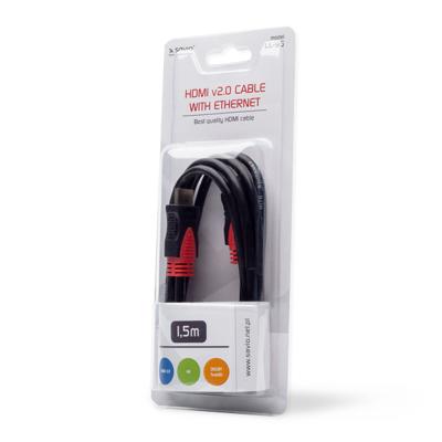 Savio CL-95 HDMI kabel 1,5 m HDMI Type A (Standaard) Zwart, Rood