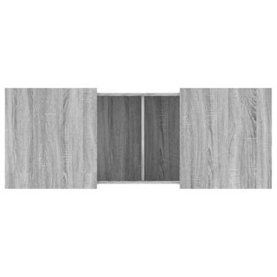 Salontafel 100x55x40 cm bewerkt hout grijs sonoma eikenkleurig Salontafel 100x55x40 cm bewerkt hout grijs sonoma eikenkleurig