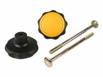 Spinder draaiknop met bout zwart/oranje (2)