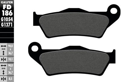 GALFER remblokken "fd186" brake pad fd186 g1054 organic