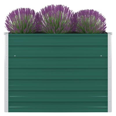 VidaXL Plantenbak verhoogd 100x100x77 cm gegalvaniseerd staal groen VidaXL Plantenbak verhoogd 100x100x77 cm gegalvaniseerd staal groen