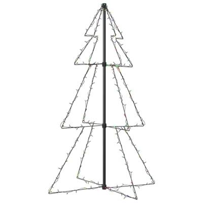 VidaXL Kegelkerstboom 160 led's binnen en buiten 78x120 cm