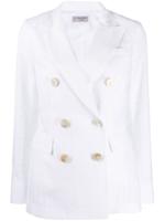 Alberto Biani fitted double-breasted blazer - 10 WHITE - thumbnail