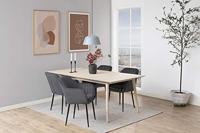 Sohome Eetkamerstoel 'Albin' Velvet, kleur Donkergrijs - thumbnail