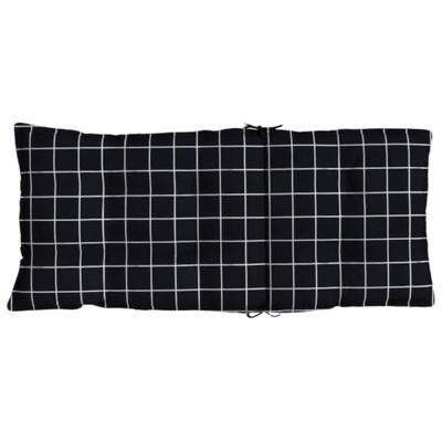VidaXL Stoelkussens 2 st hoge rug ruitpatroon oxford stof zwart VidaXL Stoelkussens 2 st hoge rug ruitpatroon oxford stof zwart