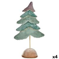 Kerstboom Fluweel Turkoois 16 x 55 x 29 cm (4 Stuks) - thumbnail
