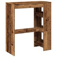 Bartafel met rekken 90x40x103,5 cm bewerkt hout oud houtkleurig - thumbnail