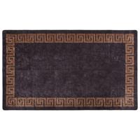 VidaXL Vloerkleed wasbaar anti-slip 190x300 cm zwart en goudkleurig - thumbnail