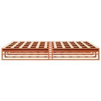 Bedframe zonder matras massief grenenhout wasbruin 200x200 cm - thumbnail