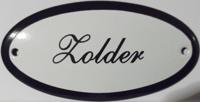 Emaille deurbordje ovaal Zolder - thumbnail