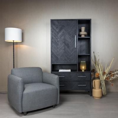 Tower Living Fauteuil 'Bradfort' Geweven, kleur Grijs