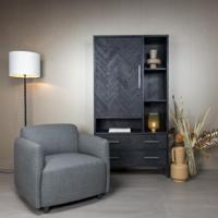 Tower Living Fauteuil 'Bradfort' Geweven, kleur Grijs - thumbnail