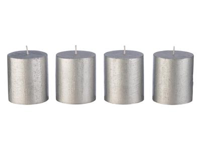 LIVARNO home Set van 4 kaarsen (Zilver)
