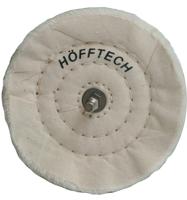 Hofftech Polijstschijf Katoen - Ø 125 x 22 mm - Wit - 6 mm Stift - thumbnail