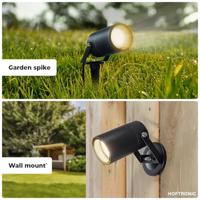 Set van 3 Spikey LED prikspot - GU10 4 Watt 345 lumen - Dimbaar - Kantelbaar - 2700K warm wit - IP65 Waterdicht - Zwart - Tuinspot - Pinspot - thumbnail