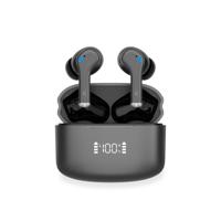 KSIX Noise Cancel 3 Draadloze Bluetooth-hoofdtelefoon met actieve ruisonderdrukking, ANC + ENC, HD-oproepen, transparantie-modus, led-paneel, True Wireless Stereo, spraakassistent, 18 uur looptijd - thumbnail