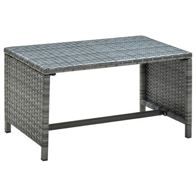 vidaXL Salontafel 70x40x38 cm poly rattan antraciet