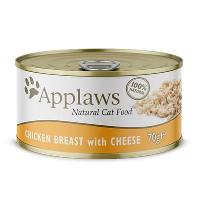 APPLAWS Chicken breast with cheese - nat kattenvoer - 70g