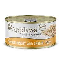 APPLAWS Chicken breast with cheese - nat kattenvoer - 70g - thumbnail