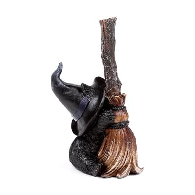 Heksen Zwarte Kat met bezem