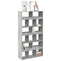 Boekenkast 100x33x187,5 cm bewerkt hout betongrijs - thumbnail