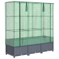 VidaXL Plantenbak verhoogd met kashoes 120x40x138 cm rattanlook - thumbnail