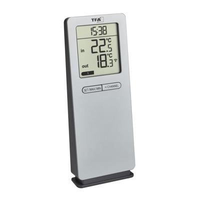 TFA Dostmann Funk-Thermometer LOGOneo 30.3071.01 Draadloze thermometer digitaal Zwart