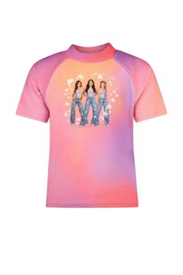 B.Nosy zomer UV shirt meisjes - K3 - roze, tie dye zeemeermin AOP - Water