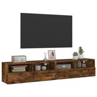Tv-wandmeubels 2 st 80x30x30 cm bewerkt hout gerookt eikenkleur - thumbnail