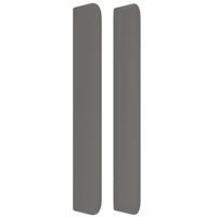 Boxspring met matras kunstleer grijs 80x200 cm - thumbnail