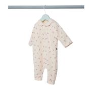 Lange katoenen jumpsuit voor baby PETIT BATEAU vanille - thumbnail