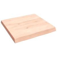 Tafelblad natuurlijke rand 60x60x(2-6) cm massief eikenhout - thumbnail