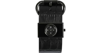 Horlogeband Marc by Marc Jacobs MBM1395 Leder Zwart 30mm