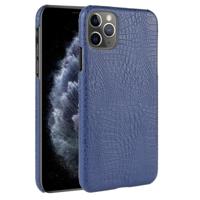 Voor iPhone 11 Pro schokbestendige krokodil textuur PC + PU geval (blauw) - thumbnail