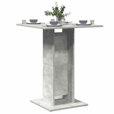 VidaXL Bistrotafel 60x60x75 cm bewerkt hout betongrijs VidaXL Bistrotafel 60x60x75 cm bewerkt hout betongrijs