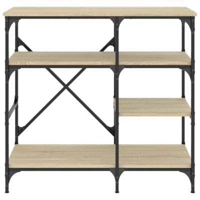 VidaXL Bakkersrek 90x40x84 cm bewerkt hout en metaal sonoma eiken