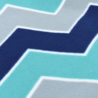 Picknickkleed opvouwbaar golven 200x150 cm fluweel blauw - thumbnail