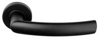 Formani | Deurkruk BASIC LBXIV op ronde rozet | Zwart mat - thumbnail